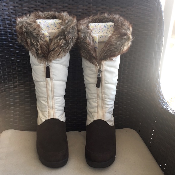 Lands' End Shoes | Lands End Womens Winter Boots | Color: Brown/White | Size: 9 | Symone45's Closet